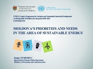 UNIDO Country Programme for Inclusive and Sustainable Industrial