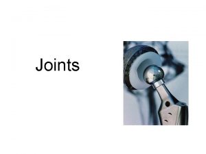 Joints Classification of Joints Functional classification Focuses on