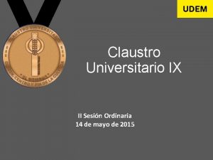Claustro Universitario IX II Sesin Ordinaria 14 de