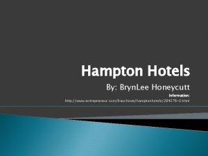 Hampton Hotels By Bryn Lee Honeycutt Information http