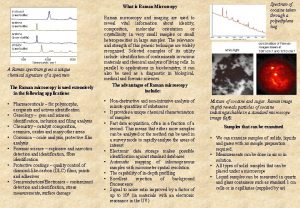 What is Raman Microscopy A Raman spectrum gives