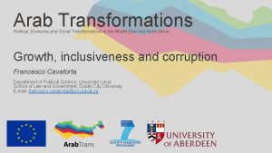 Arab Transformations Political Economic and Social Transformations in