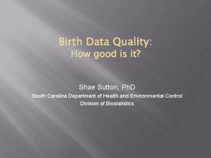 Shae Sutton Ph D South Carolina Department of