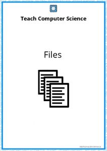 Teach Computer Science Files teachcomputerscience co m Files