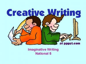 Imaginative Writing National 5 Contents Folio Outline Creative