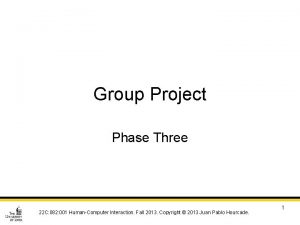 Group Project Phase Three 22 C 082 001