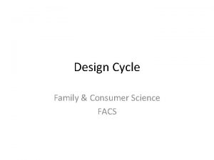 Design Cycle Family Consumer Science FACS Inquiring and