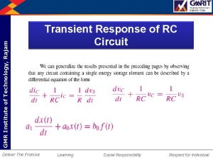 Entrepreneurship Teamwork Transient Response of RC Circuit Department