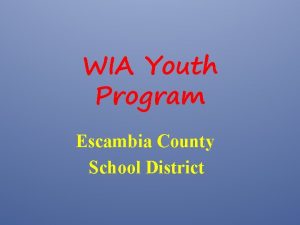 WIA Youth Program Escambia County School District Success