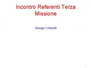 Incontro Referenti Terza Missione Giorgio Chiarelli 1 News