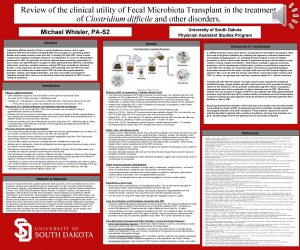 Review of the clinical utility of Fecal Microbiota