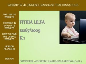 WEBSITE IN elt ENGLISH LANGUAGE TEACHING CLASS THE