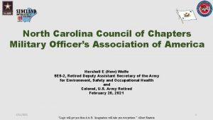 North Carolina Council of Chapters Military Officers Association