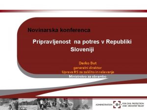 Novinarska konferenca Pripravljenost na potres v Republiki Sloveniji