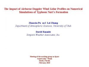 The Impact of Airborne Doppler Wind Lidar Profiles