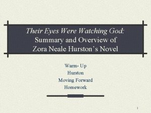 Their Eyes Were Watching God Summary and Overview
