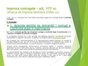 Impresa coniugale art 177 cc diversa da impresa