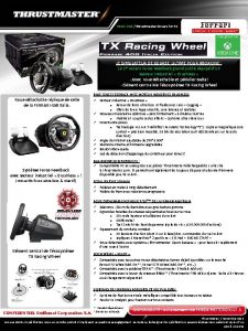 XBOX ONE Thrustmaster drivers for PC LE SIMULATEUR