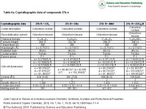 Table 4 a Crystallographic data of compounds 27