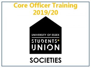Core Officer Training 201920 Picture What Are Your