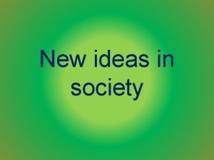 New ideas in society Rock paper scissors activity