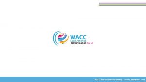 WACC Board of Directors Meeting London September 2019