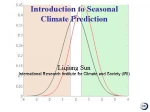 Introduction to Seasonal Climate Prediction Liqiang Sun International