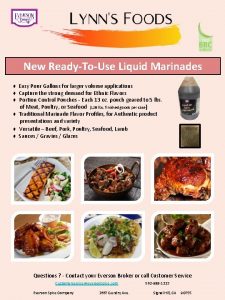 New ReadyToUse Liquid Marinades Easy Pour Gallons for