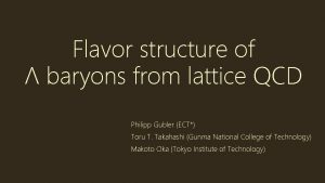 Flavor structure of baryons from lattice QCD Philipp