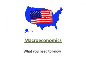 Macroeconomics What you need to know SSEMA 1