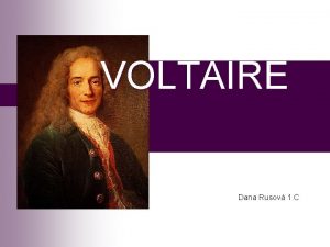 VOLTAIRE Dana Rusov 1 C Voltaire Vlastnm jmnem