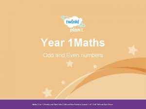 Year 1 Maths Odd and Even numbers Year