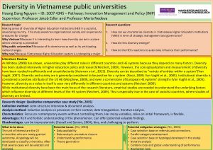 Diversity in Vietnamese public universities Hoang Dang Nguyen