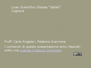 Liceo Scientifico Statale Galilei Voghera Proff Carla Angeleri