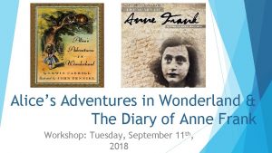 Alices Adventures in Wonderland The Diary of Anne