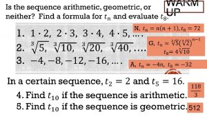 512 To use sequences defined recursively to solve