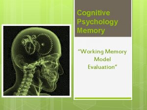 Cognitive Psychology Memory Working Memory Model Evaluation To