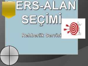 DERSALAN SEM Rehberlik Servisi KARYER PLANLAMASI DERSALAN SEM