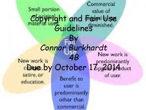 Copyright and Fair Use Guidelines By Connor Burkhardt