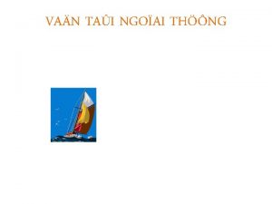 VAN TAI NGOAI THNG CHNG 1 VAN TAI