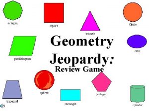 Geometry Jeopardy Review Game Polygons Lines Segments Rays