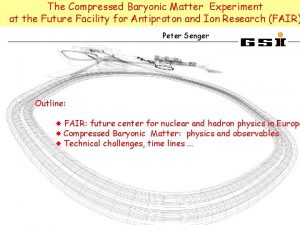 The Compressed Baryonic Matter Experiment at the Future