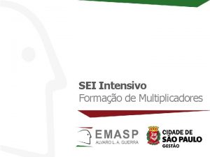 SEI Intensivo Formao de Multiplicadores Orientaes gerais 1