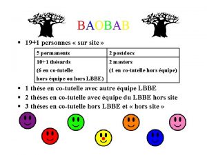 BAOBAB 191 personnes sur site 5 permanents 2