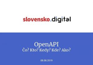 Open API o Kto Kedy Kde Ako 08