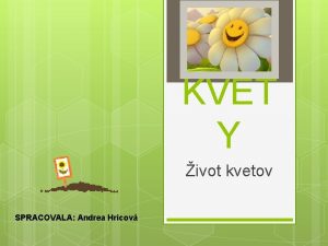 KVET Y ivot kvetov SPRACOVALA Andrea Hricov KVETY