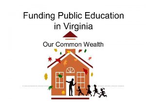 Learning About Virginia School Funding How the Funding