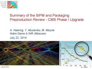 LHC CMS Detector Upgrade Project Summary of the
