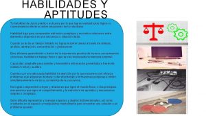 HABILIDADES Y APTITUDES Tu habilidad de Juicio prctico