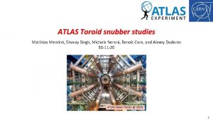ATLAS Toroid snubber studies Matthias Mentink Shuvay Singh